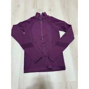 Women's Size Medium Fabletics Nylon Long Sleeve Full Zip - Purple